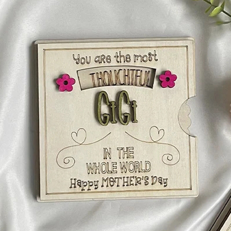Interactive Spinning Sentiment Card with Rotating 3D Message Display for Mom | Thomler