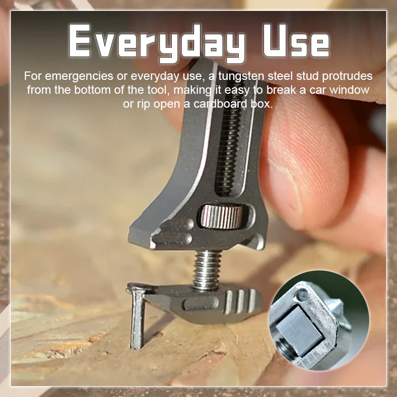 Compact Adjustable Wrench with Bottle Opener & Measurement Tool for Everyday Repairs, Home DIY, Camping & Outdoor Use – Zinc Aluminum | Thomler