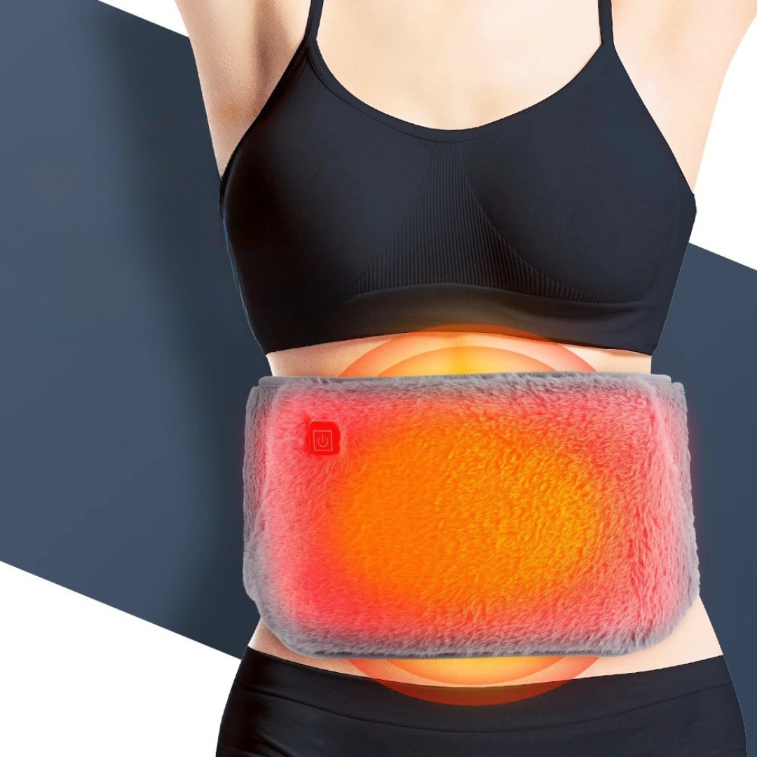 Heated Belly & Back Wrap with 3 Temperature Settings and USB-C Charging for Cramps, Muscle Pain & Cold Days | Thomler