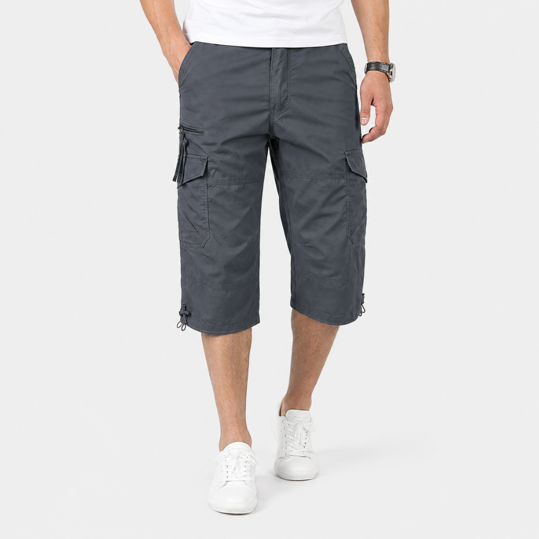 Men's Capri-Length Hiking Shorts with Multiple Cargo Pockets for Trail & Outdoor Adventures | Thomler