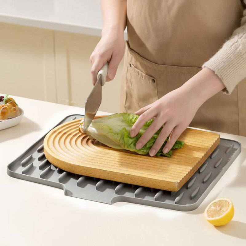 Drying Mat Silicone 40.0 cm Kitchen Countertop Heat Resistant Dish Drainer Non Slip Quick Drying Protector | Thomler