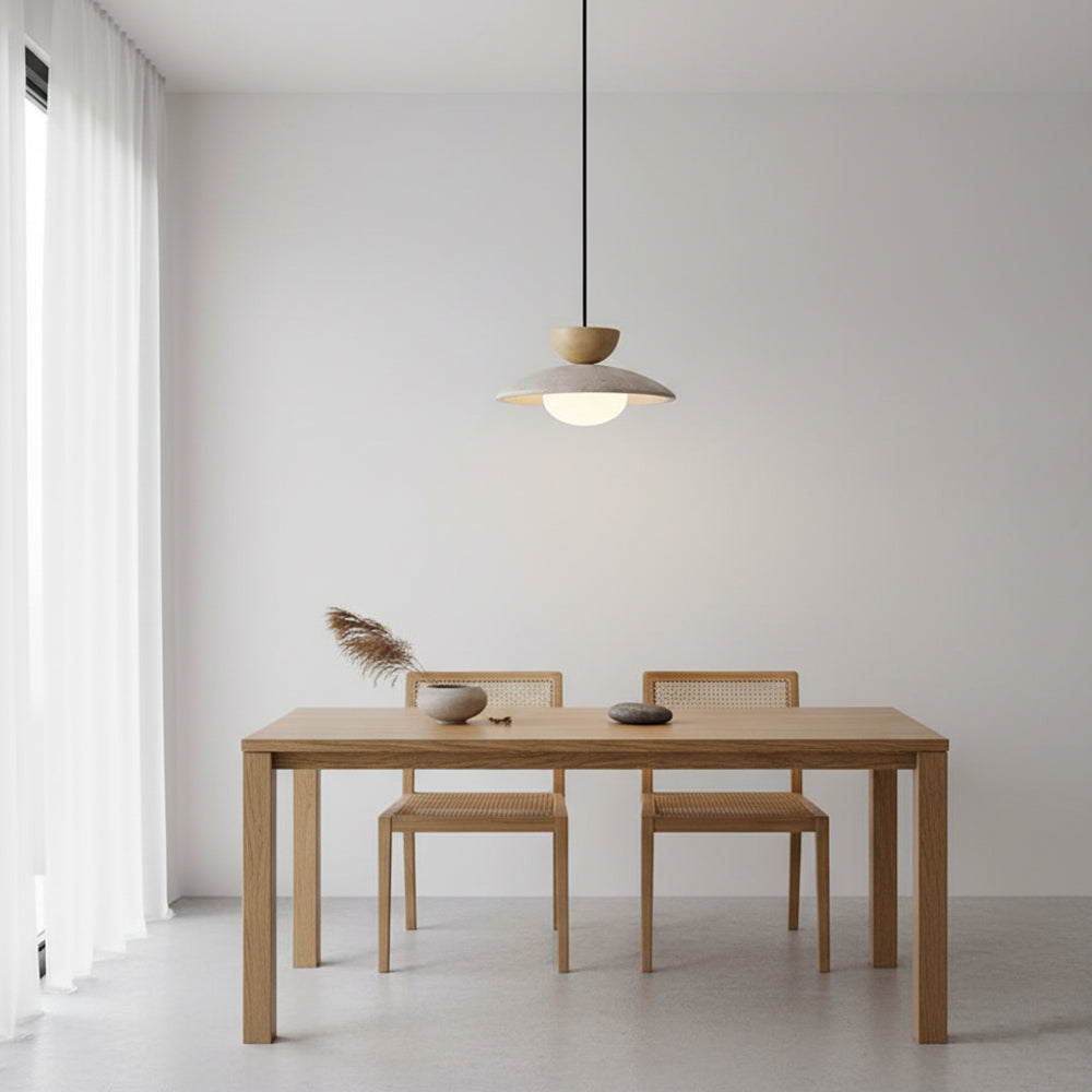 Pendant Light Travertine Glass Shade 9.8 in Modern Dining Room Kitchen Island Hanging Ceiling Lamp | Thomler