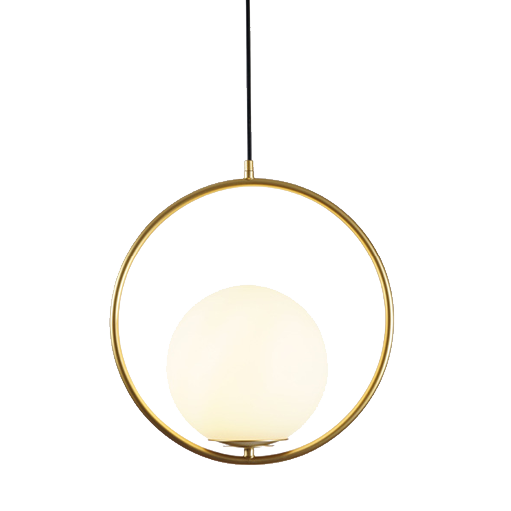 Pendant Light Brass Bent Glass 15W Adjustable Living Room Hallway Bedroom Modern Ceiling Lamp | Thomler