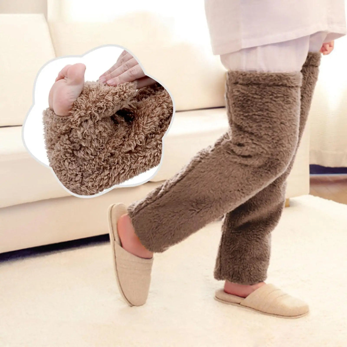 Over-the-Knee Plush Leg Warmers with Open-Sole Design – Soft Polyester Thermal Socks for Women & Teens – Footless Style for Home, Sleep & | Thomler