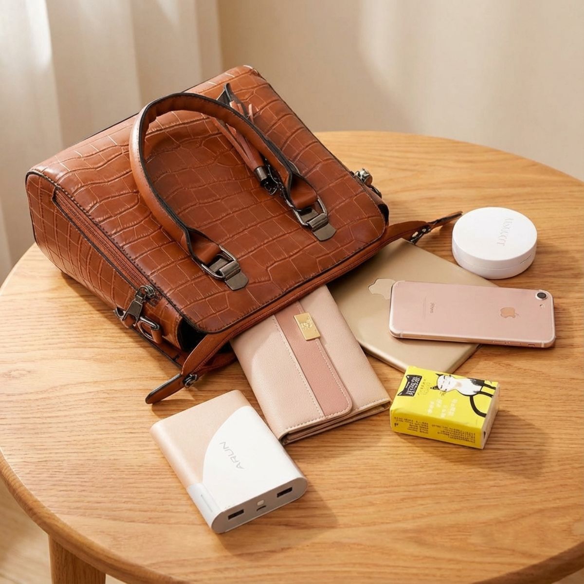 Leather Handbag Set 4-Piece Women's Purse Collection Shoulder Bag Tote Crossbody Wallet Brown Black Blue Red Daily Carryall | Thomler