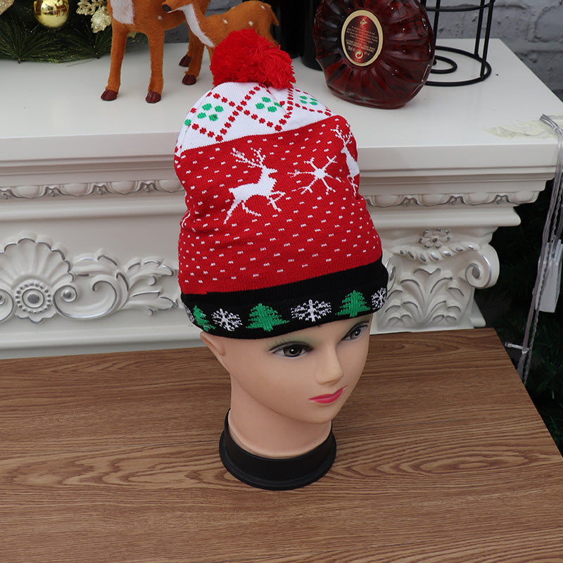 Illuminated Holiday Knit Cap with LED Lights – Festive Winter Beanie for Christmas Parties | Thomler