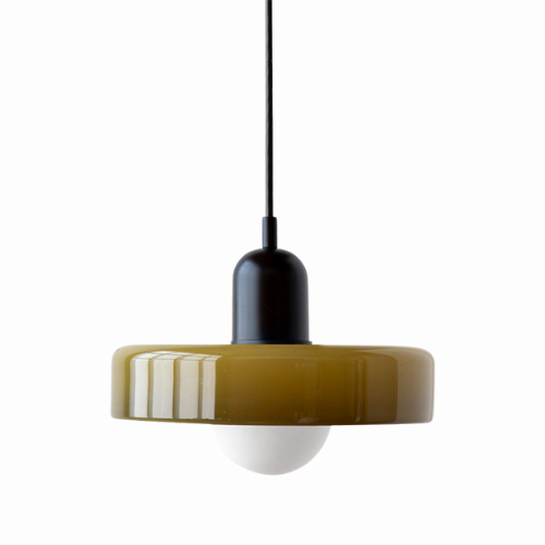 Glass Disc Pendant Light with Adjustable Cord – Modern Ceiling Fixture for Dining Room, Kitchen Island & Living Room | Thomler