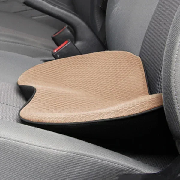Ergonomic Auto Wedge Cushion with Lower Back Support – Breathable Memory Foam Seat Riser for Improved Posture & Driving Visibility | Thomler