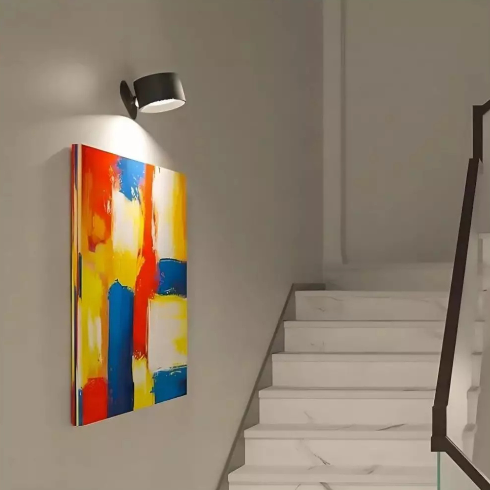 Rechargeable LED Wall Sconce – Magnetic Cylindrical Fixture with Remote Control for Bedroom & Living Room | Thomler