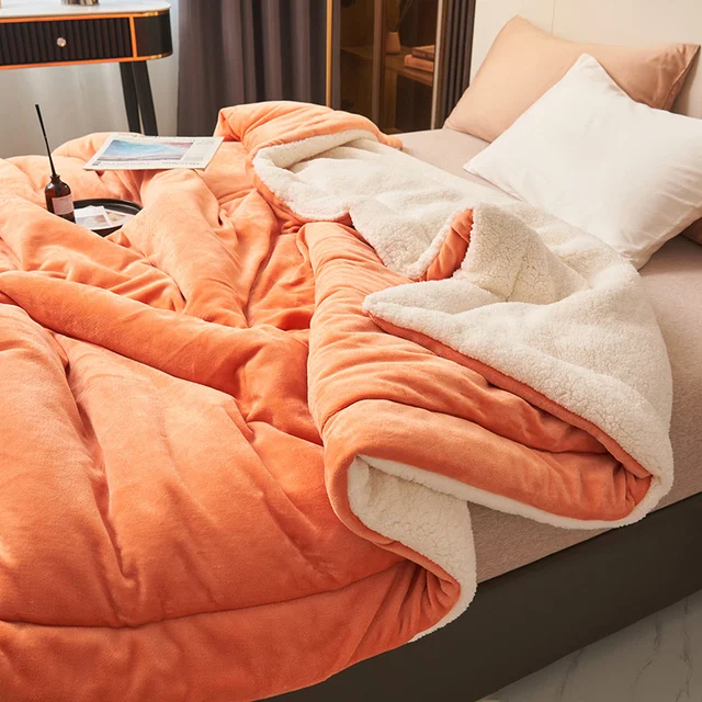 Plush Flannel Fleece Throw Blanket for Bed & Couch – Reversible Solid Color Design, Machine Washable, Double-Sided Warmth for Bedroom | Thomler