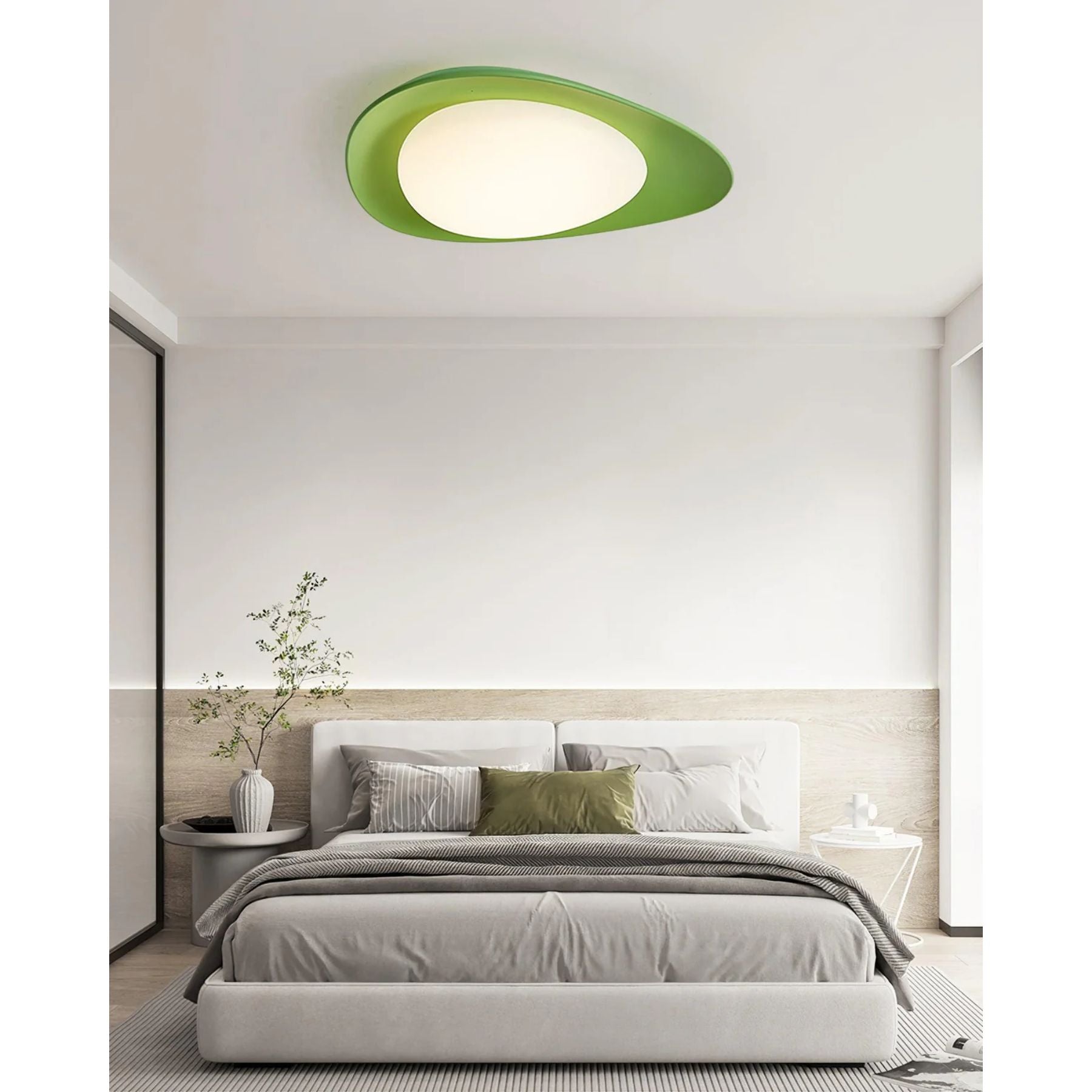 Ceiling Light Resin Leaf Shape 40.0 cm Green Living Room Bedroom Dining Room Adjustable LED Lighting | Thomler