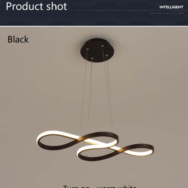 Treble Clef Hanging Ceiling Fixture – Metal & Silicone Statement Lamp for Dining Room & Living Room | Thomler
