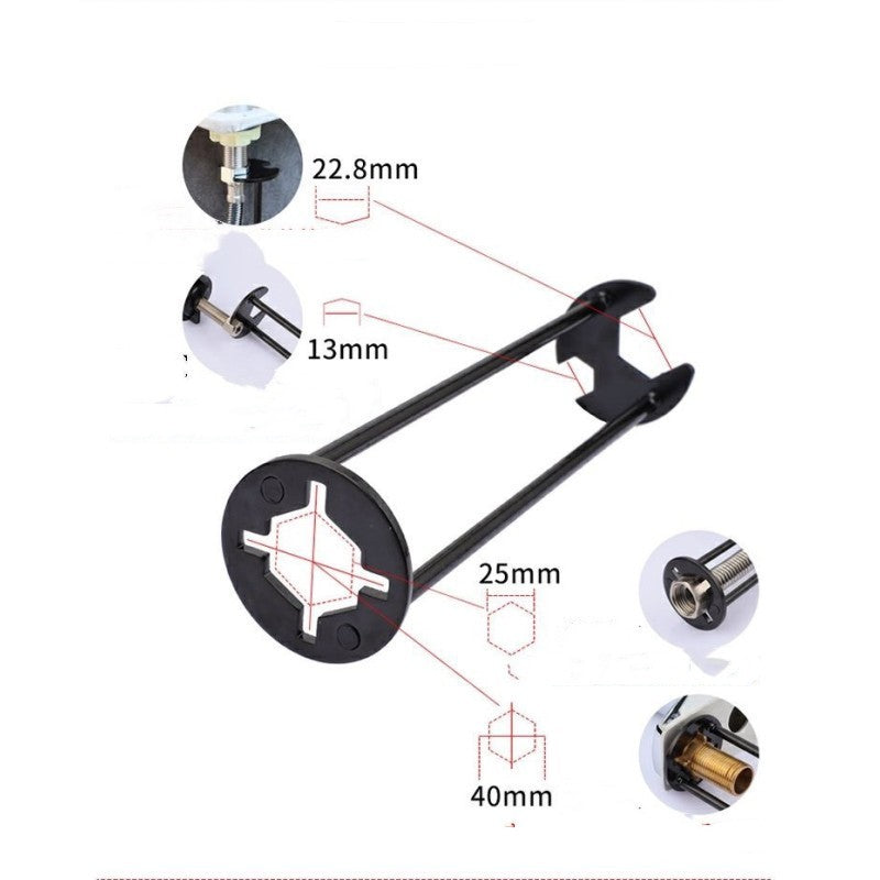 Basin Nut Wrench Tool Extended Reach Plumbing Installer for Faucet Nuts Under Sink Bathroom Kitchen | Thomler