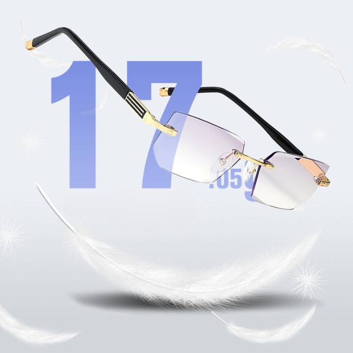 Randlose Gleitsichtbrille mit Blaulichtschutz — Stärke +1,00 bis +4,00
