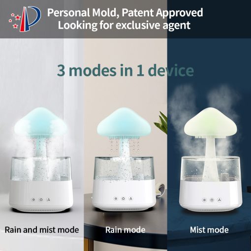 Tabletop Mist Maker with Gentle Glow – Waterfall Effect Humidifier for Aromatherapy & Ambient Lighting | Thomler