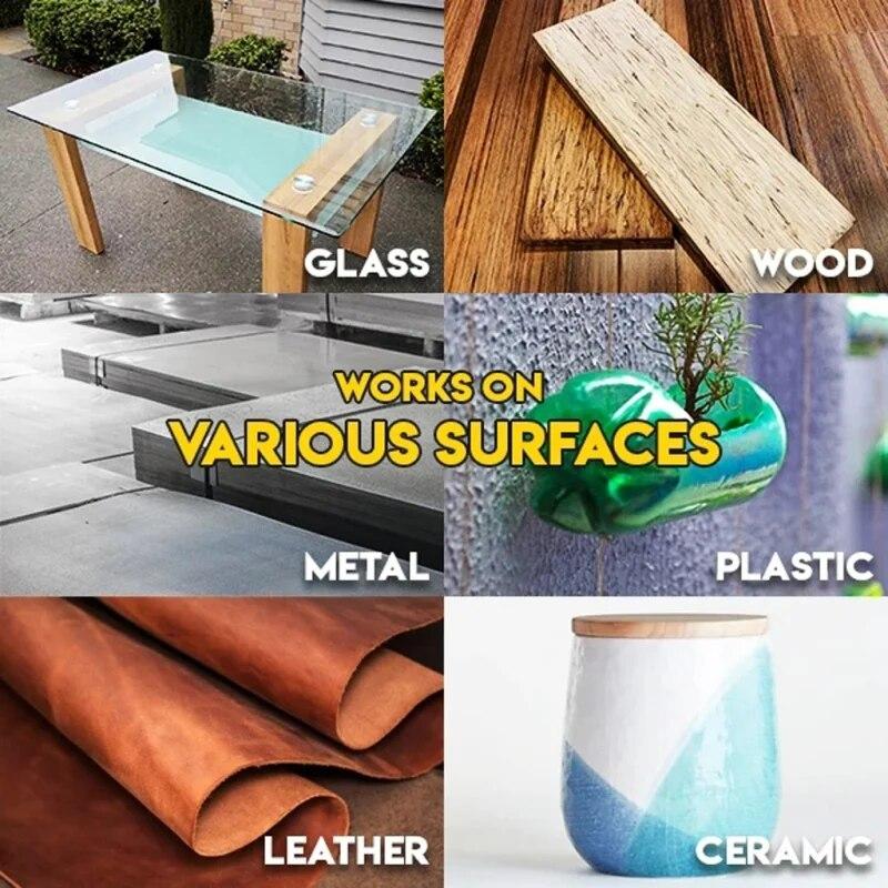Industrial-Strength Adhesive for Glass, Ceramic, Plastic, Leather & More – Fast-Drying All-Purpose Bonding Solution for Household Repairs | Thomler