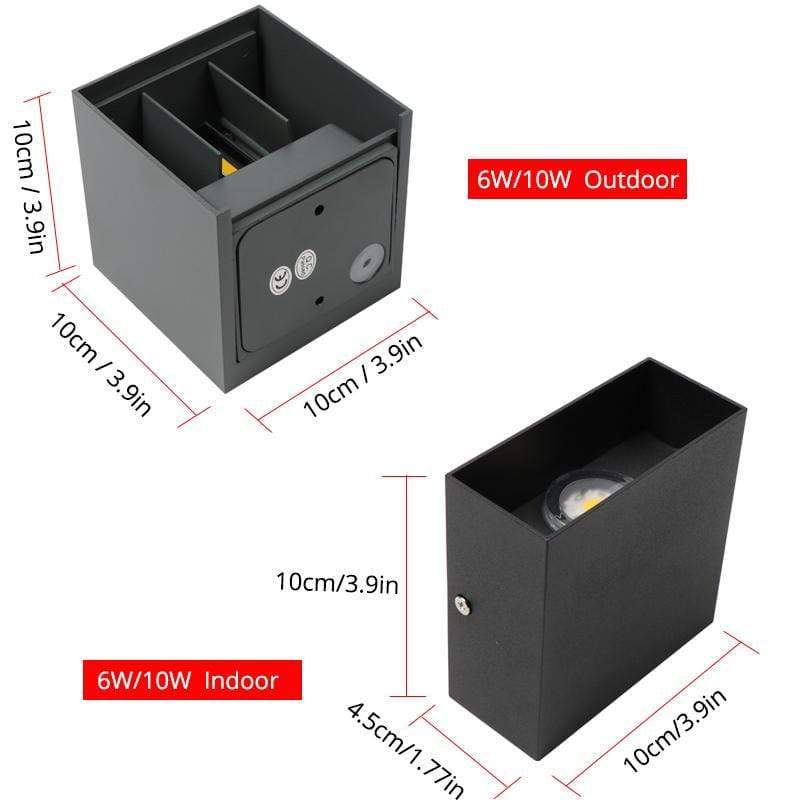 Adjustable Cube LED Outdoor Wall Light for Patio & Entryway | Thomler