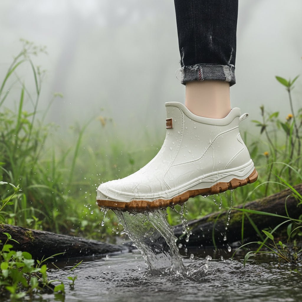 Waterproof Ankle Rain Boots with Slip-Resistant Tread for Mud, Camping & Fishing | Thomler
