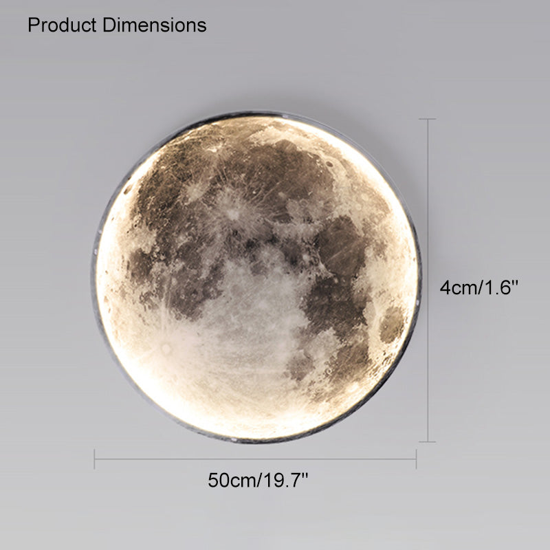 Wall Lamp PVC Moon Motif 100.0 cm LED Bedroom Living Room Dimmable Wall Sconce Ambient Lighting | Thomler