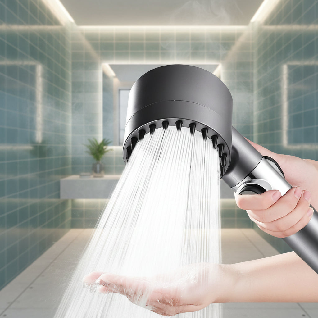 Shower Head ABS Plastic 9-Layer Filter 9.5 in High-Pressure Bathroom Water Saver | Thomler