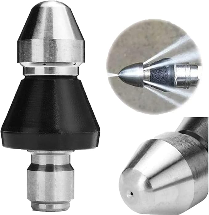 Pressure Washer Sewer Jetter Attachment for Stubborn Pipe Clogs 1/4 Inch Quick Connect Rotary Cleaning Tool for Household Drains Kitchen Bat | Thomler