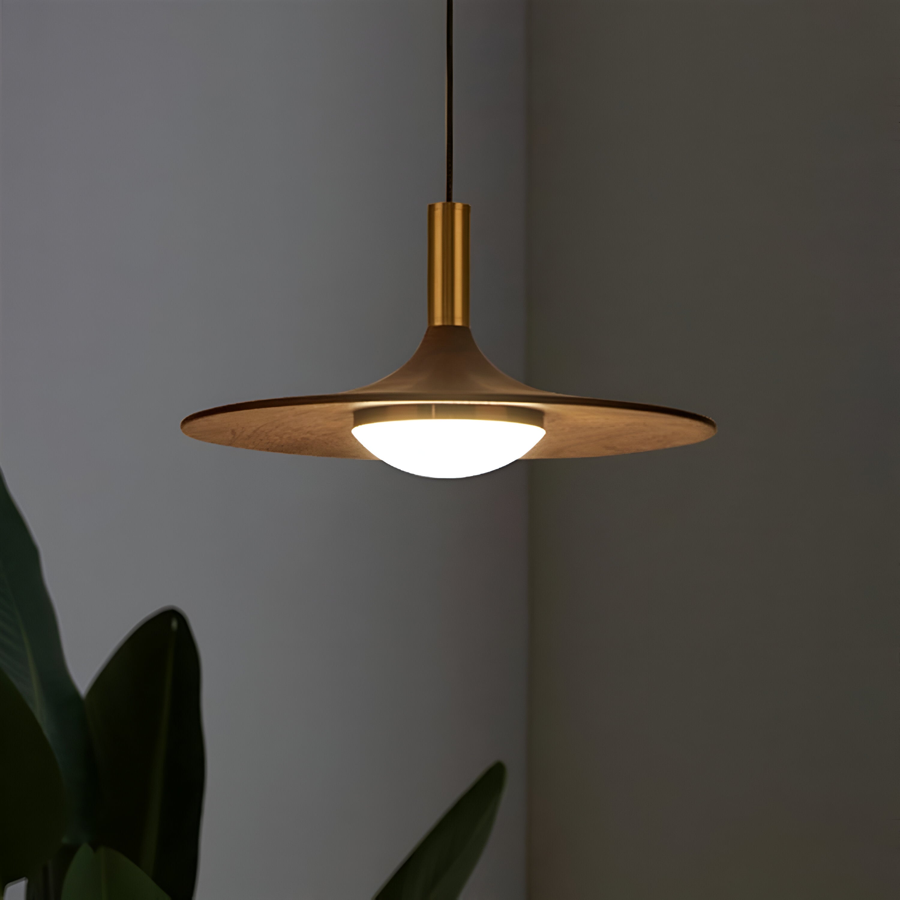 Pendant Light Iron Wood Finish 9.8 in 13.8 in Adjustable Dining Room Kitchen Island Hanging Ceiling Lamp Scandinavian | Thomler