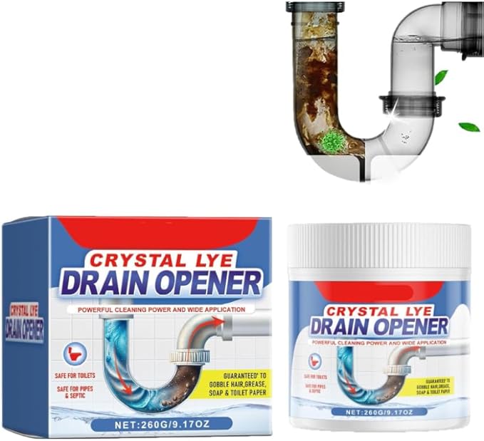 Fast-Acting Drain Cleaner for Kitchen & Bathroom Sinks, Dissolves Hair Grease Soap Scum Clogs, Heavy-Duty Foam Formula for Shower Tubs Pipes | Thomler