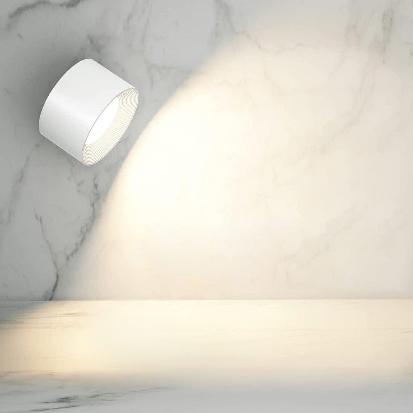 Rechargeable Magnetic Wall Sconce with 360° Swivel Head – Dimmable LED Light, Touch or Remote Control, Cordless Design for Bedroom, Living | Thomler