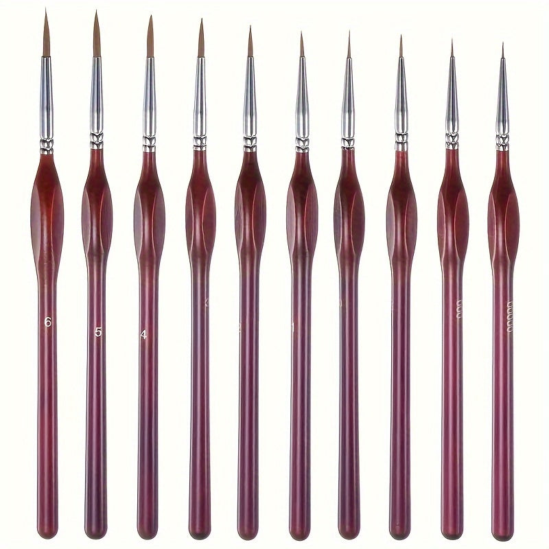 Fine Detail Brush for Painting – Precision Art Brush for Acrylic Oil Watercolor Canvas Work Model Building Miniatures | Thomler