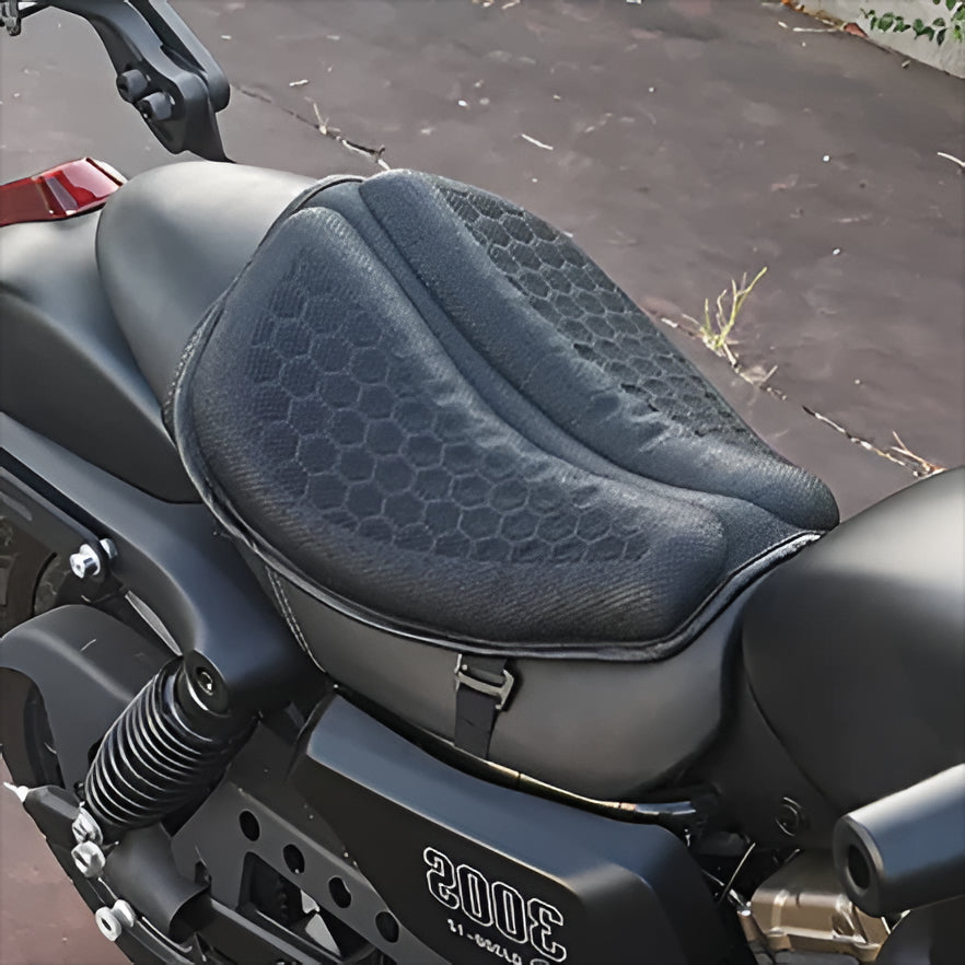 Ergonomic Gel Cushion Pad for Motorcycle Seats with Shock-Absorbing Honeycomb Design for Touring Cruiser Sport Bikes Road Trips Riders | Thomler