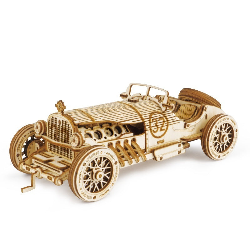 3D Timber Assembly Kit Interlocking Brain Teaser for Adults Desktop Display Model Collectible Hobbyist Project Vehicle Locomotive Automobile | Thomler