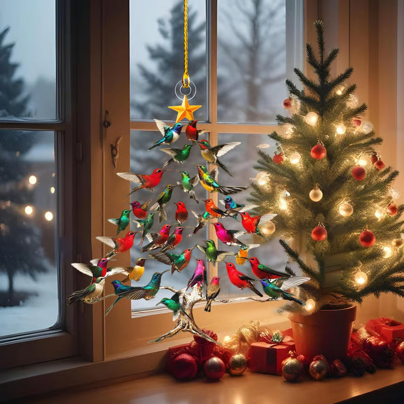 Crystal Bird Christmas Ornament with Star Hanger for Holiday Decoration and Tree Accent | Thomler