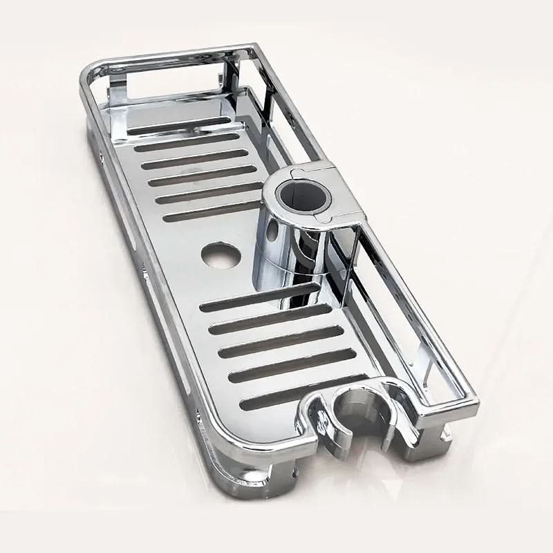 Clip-On Shower Rod Caddy with Drainage Holes for Bathroom Storage | Thomler