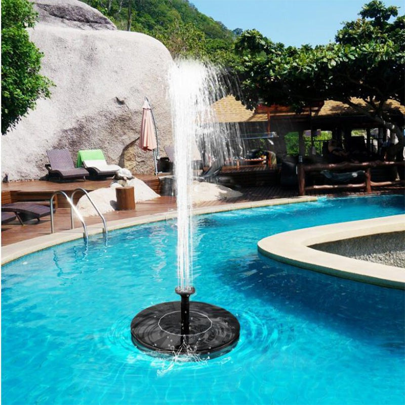 Solar-Powered Floating Fountain Pump for Ponds, Bird Baths & Pools – Energy-Free Water Feature with Interchangeable Spray Heads | Thomler