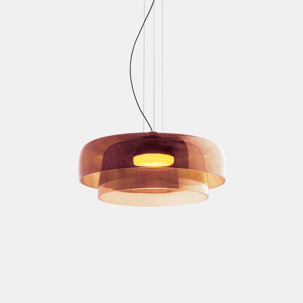 Pendant Light Glass 42.0 cm Orange Dining Room Kitchen Island Nordic Hanging Ceiling Lamp Warm LED Adjustable Cable | Thomler