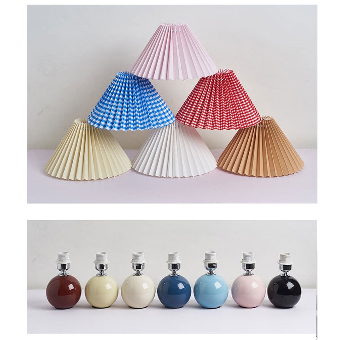 Table Lamp Ceramic 11 in x 9.5 in Modern Bedside Living Room Study LED E26 Fabric Shade | Thomler