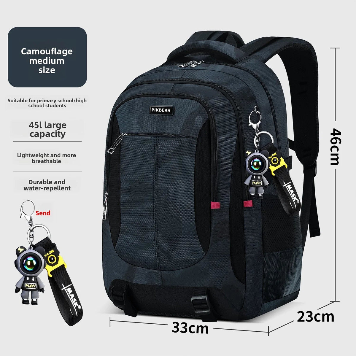 Multi-Compartment Student Backpack with Padded Laptop Sleeve & Adjustable Straps for School, College & Everyday Use | Thomler