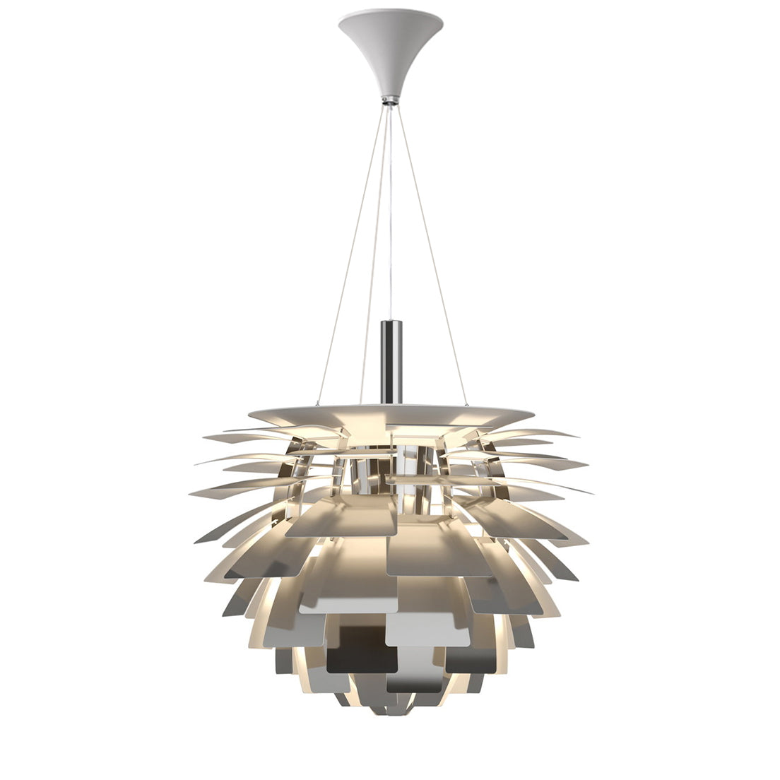 Pendant Light Metal Pinecone 20 in Adjustable Living Room Dining Area Chandelier Decorative Ceiling Fixture | Thomler