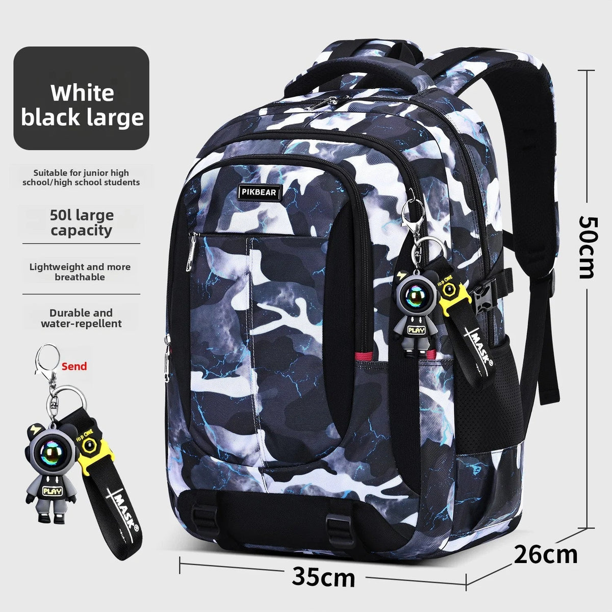 Multi-Compartment Student Backpack with Padded Laptop Sleeve & Adjustable Straps for School, College & Everyday Use | Thomler