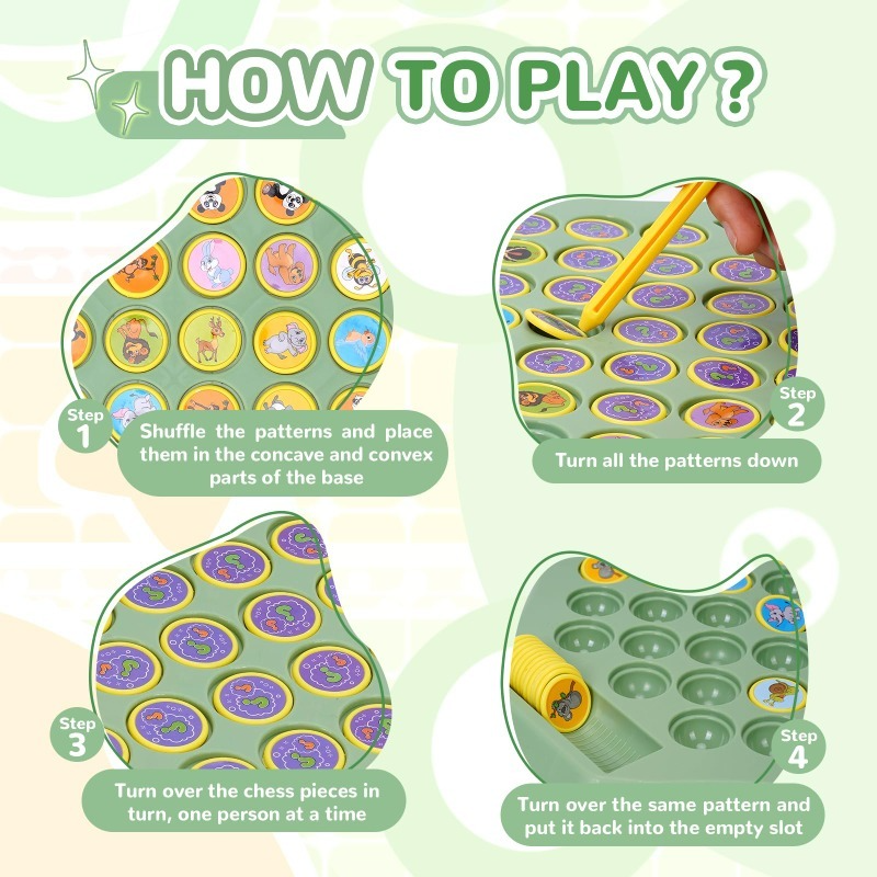 Memory Matching Board Game – Build Focus, Recognition & Brain Skills for Kids | Thomler