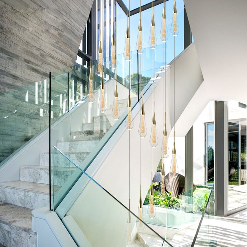 Golden Teardrop Crystal Chandelier for Kitchen and Living Room | Thomler