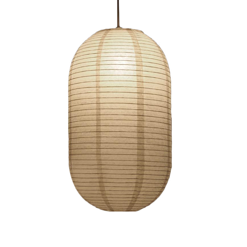 Japanese Paper Lantern Pendant Light White Round Ceiling Fixture for Dining Room Bedroom Kitchen Island Hanging Lamp E26 Base Modern Asian | Thomler