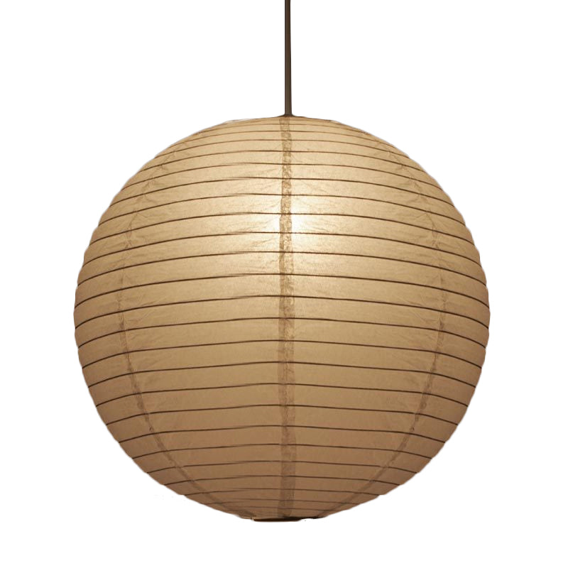 Japanese Paper Lantern Pendant Light White Round Ceiling Fixture for Dining Room Bedroom Kitchen Island Hanging Lamp E26 Base Modern Asian | Thomler