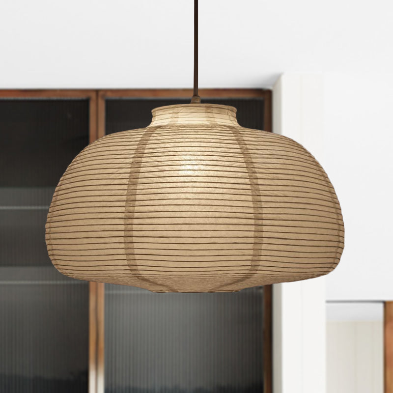 Japanese Paper Lantern Pendant Light White Round Ceiling Fixture for Dining Room Bedroom Kitchen Island Hanging Lamp E26 Base Modern Asian | Thomler