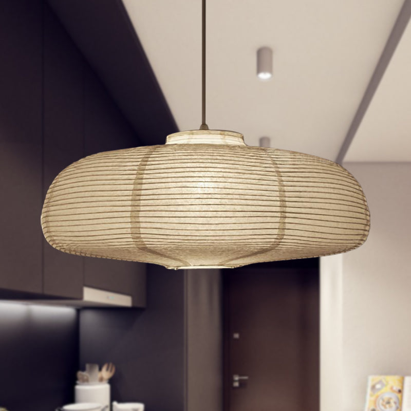 Japanese Paper Lantern Pendant Light White Round Ceiling Fixture for Dining Room Bedroom Kitchen Island Hanging Lamp E26 Base Modern Asian | Thomler