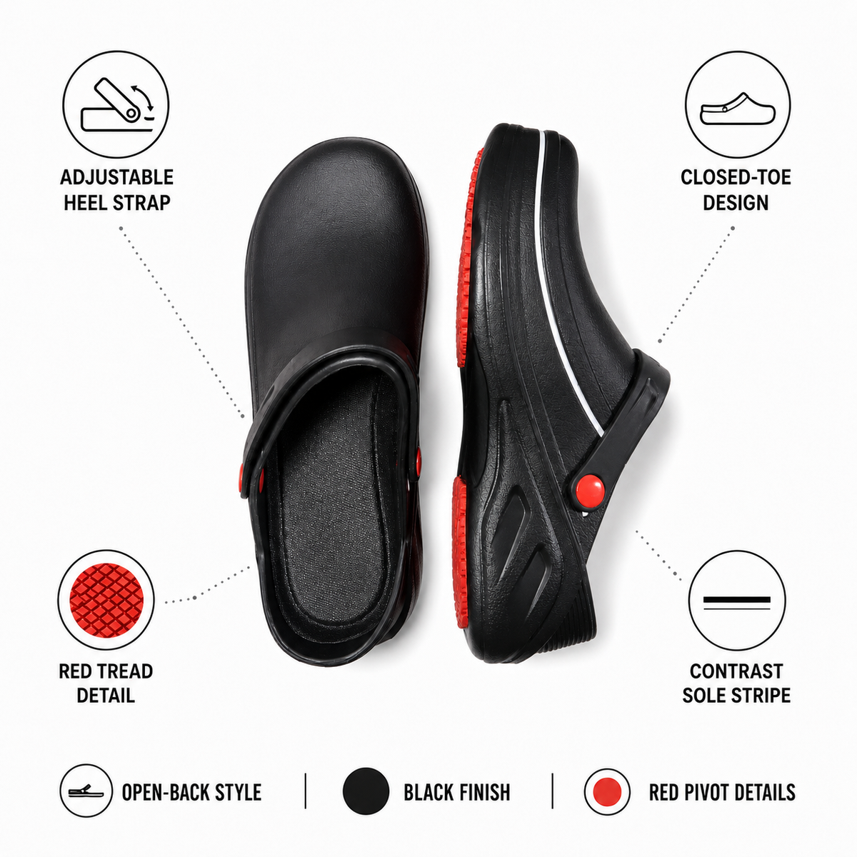 Oil-Resistant Work Shoes with Waterproof Protection & Anti-Slip Grip for Men – Industrial Safety Footwear for Kitchen, Construction & | Thomler