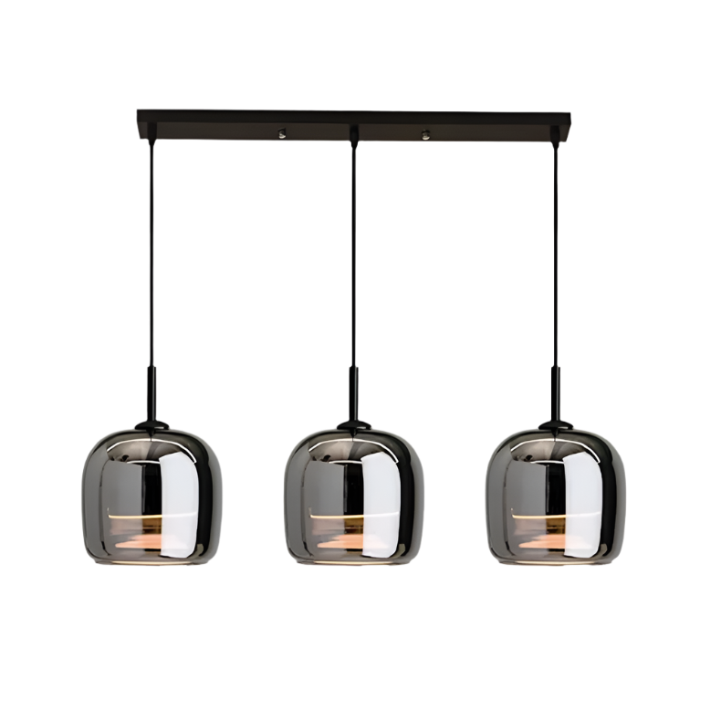 Pendant Light Glass 16.0 cm Black Bedroom Kitchen Island Scandinavian Hanging Ceiling Lamp E27 Modern Nordic Lighting | Thomler