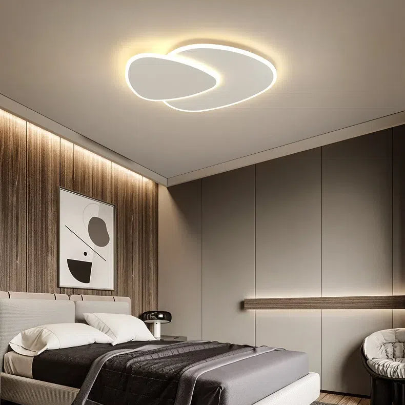 Ceiling Light Metal Acrylic 15.7 in Adjustable White Bedroom Living Room Hallway Multi-Layer Modern LED Fixture | Thomler