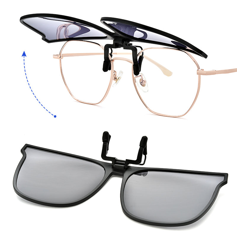 Magnetic Clip-On Polarized Sunglasses Adapter for Prescription Glasses UV Protection Flip-Up Lenses Driving Eyewear Accessory for Eyeglasses | Thomler