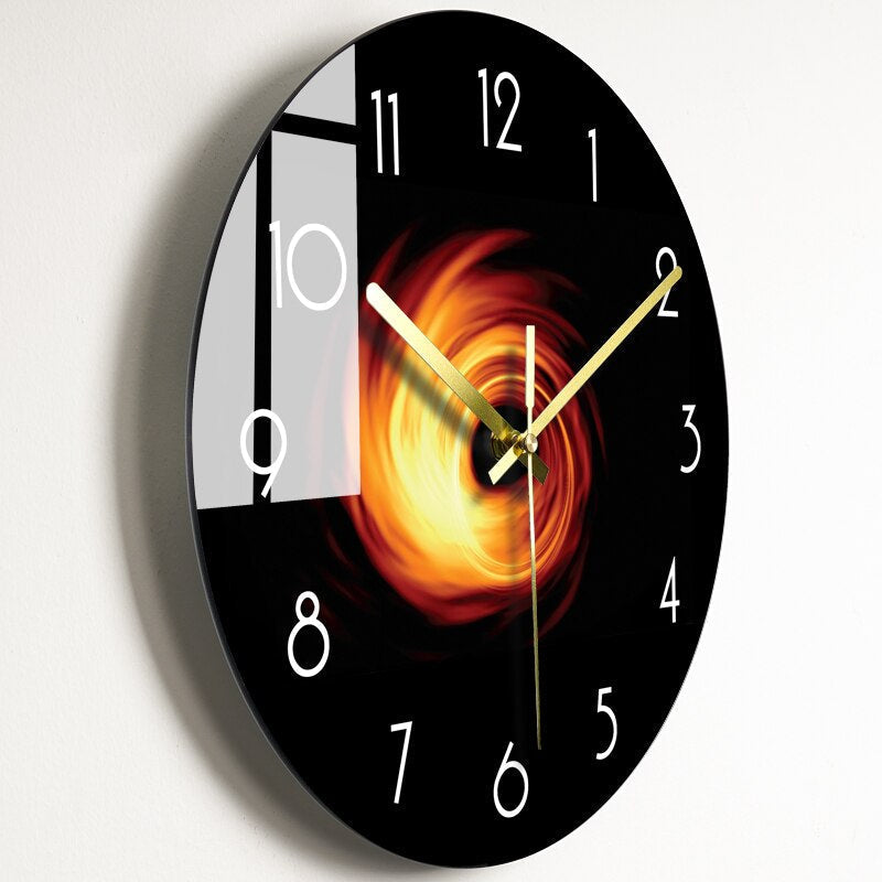 Contemporary Glass Panel Wall Clock – Choose Your Design & Diameter | Thomler